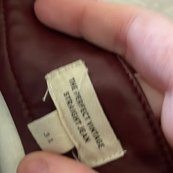 Madewell The Perfect Vintage Straight Jean: Leather Edition $148 31 - Picture 6 of 8